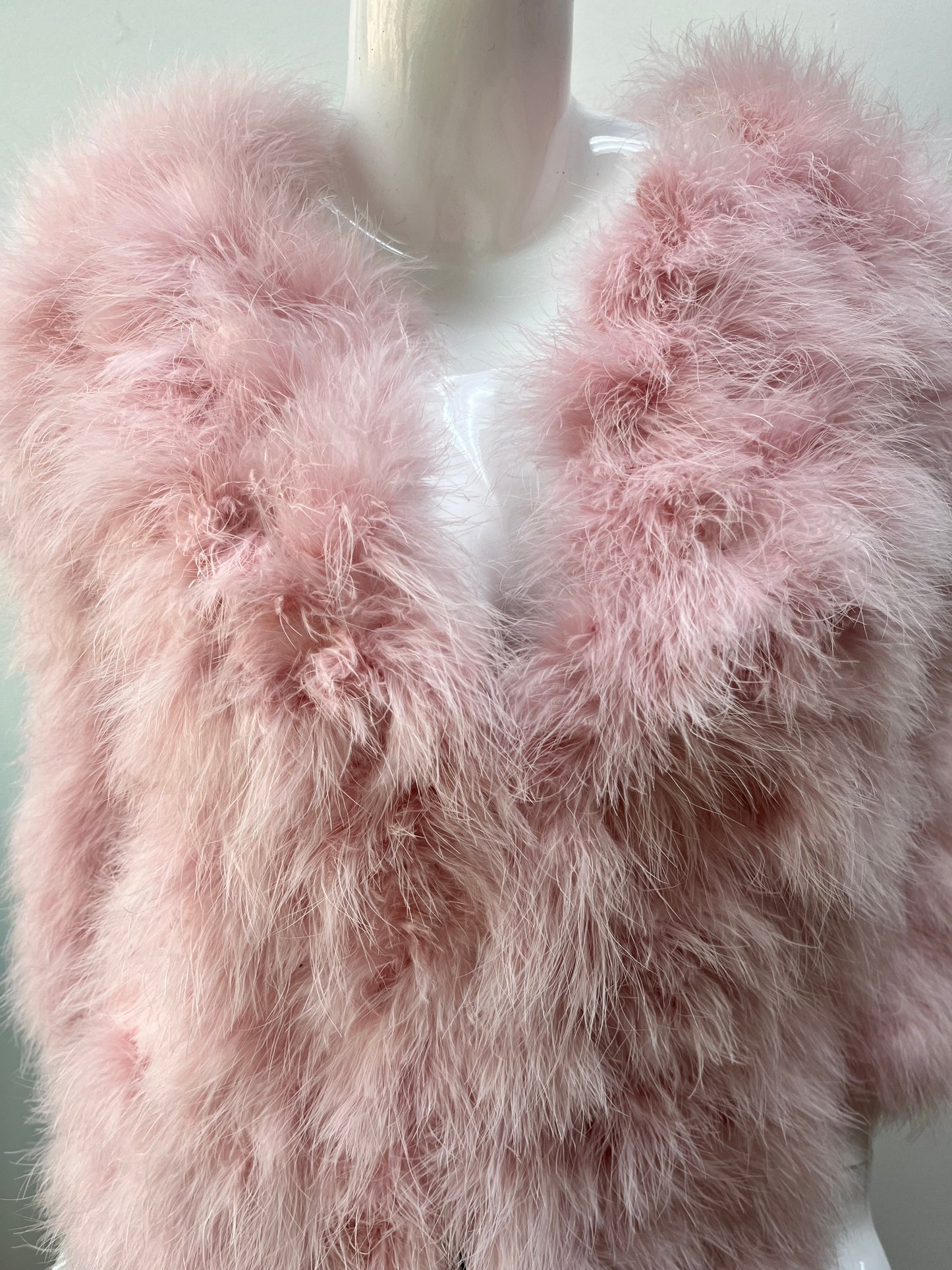 Vintage Blush Pink Maribou Jacket