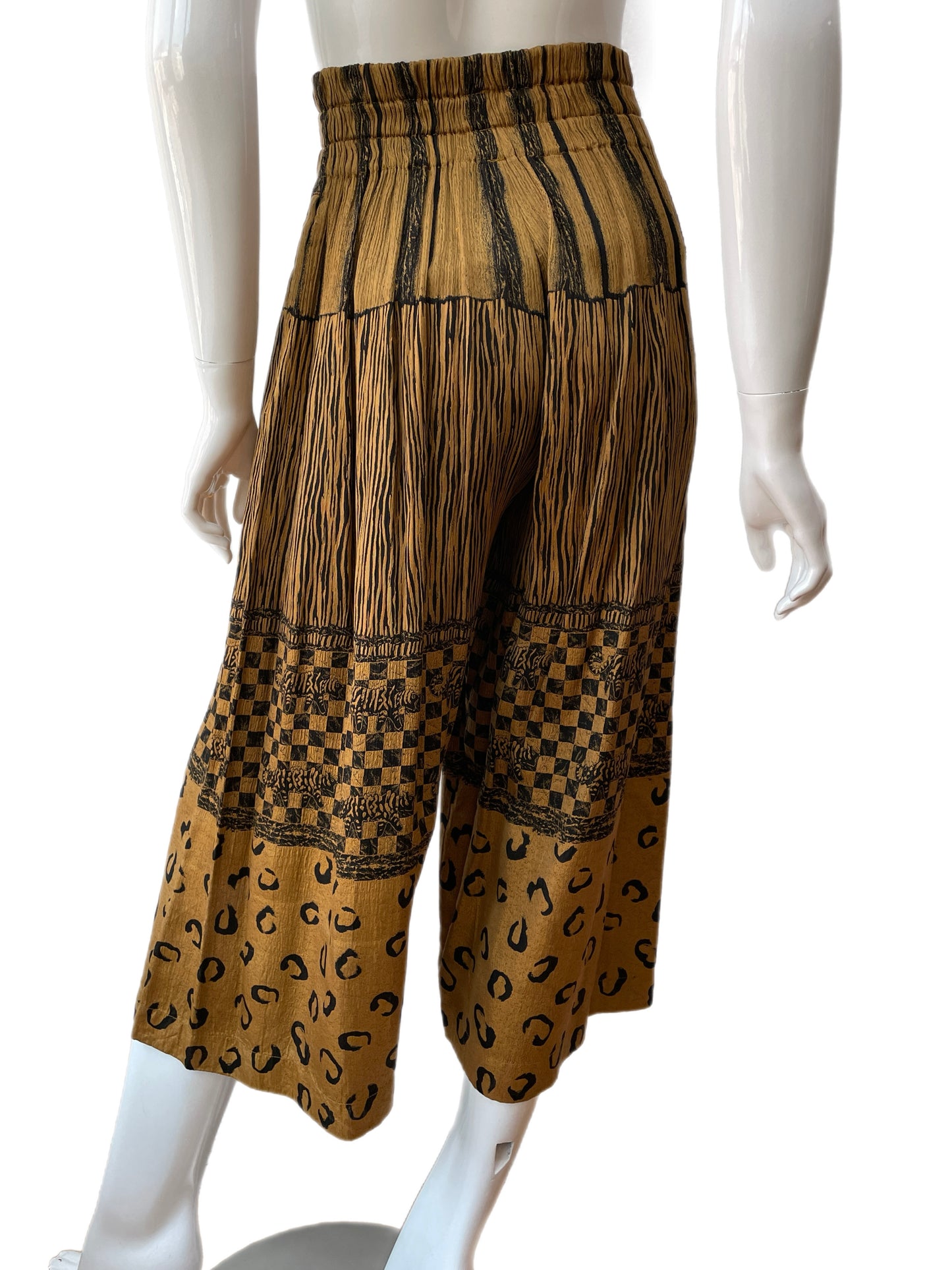 Issey Miyake Multi Print Fisherman Pants