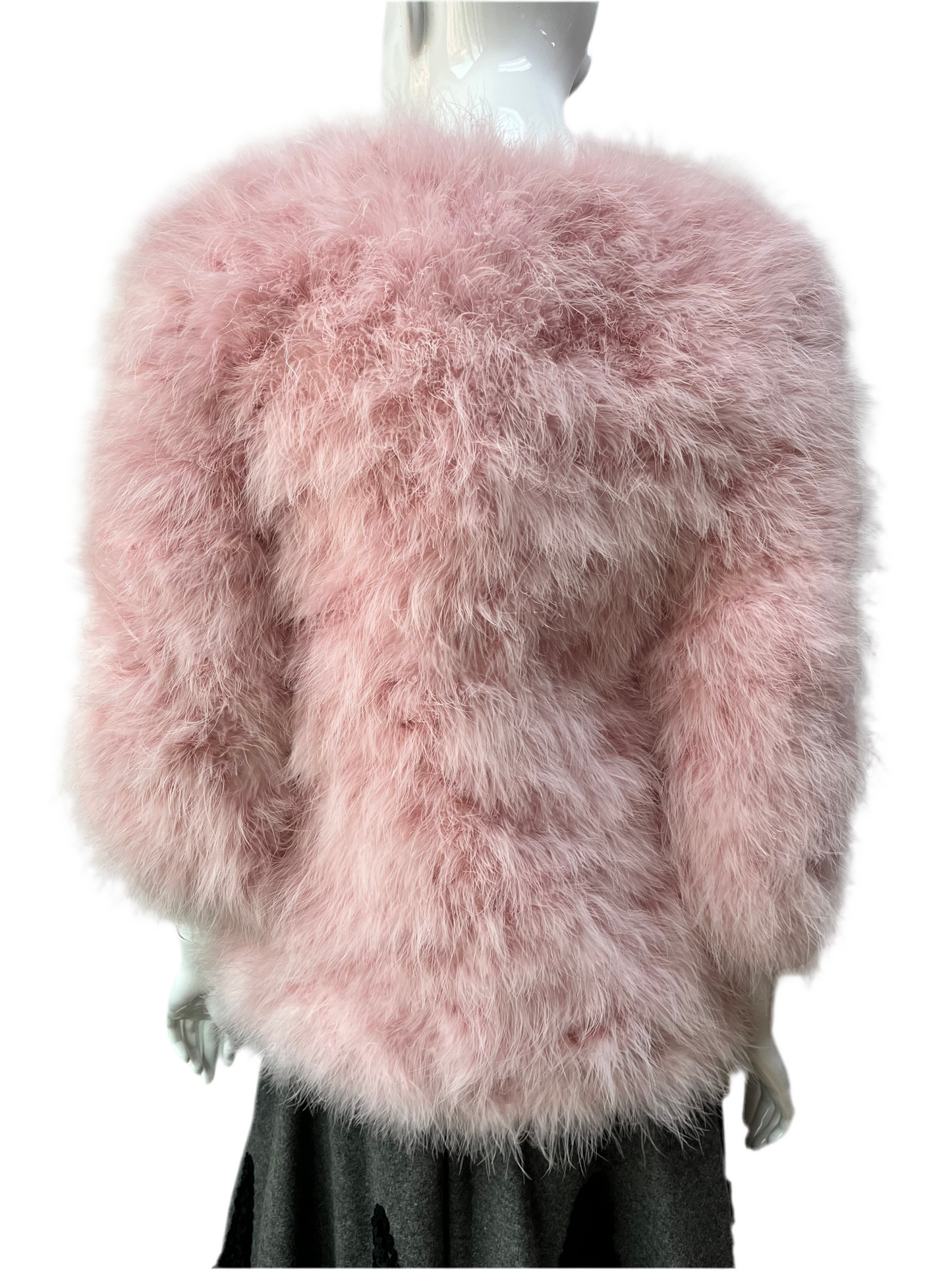 Vintage Blush Pink Maribou Jacket