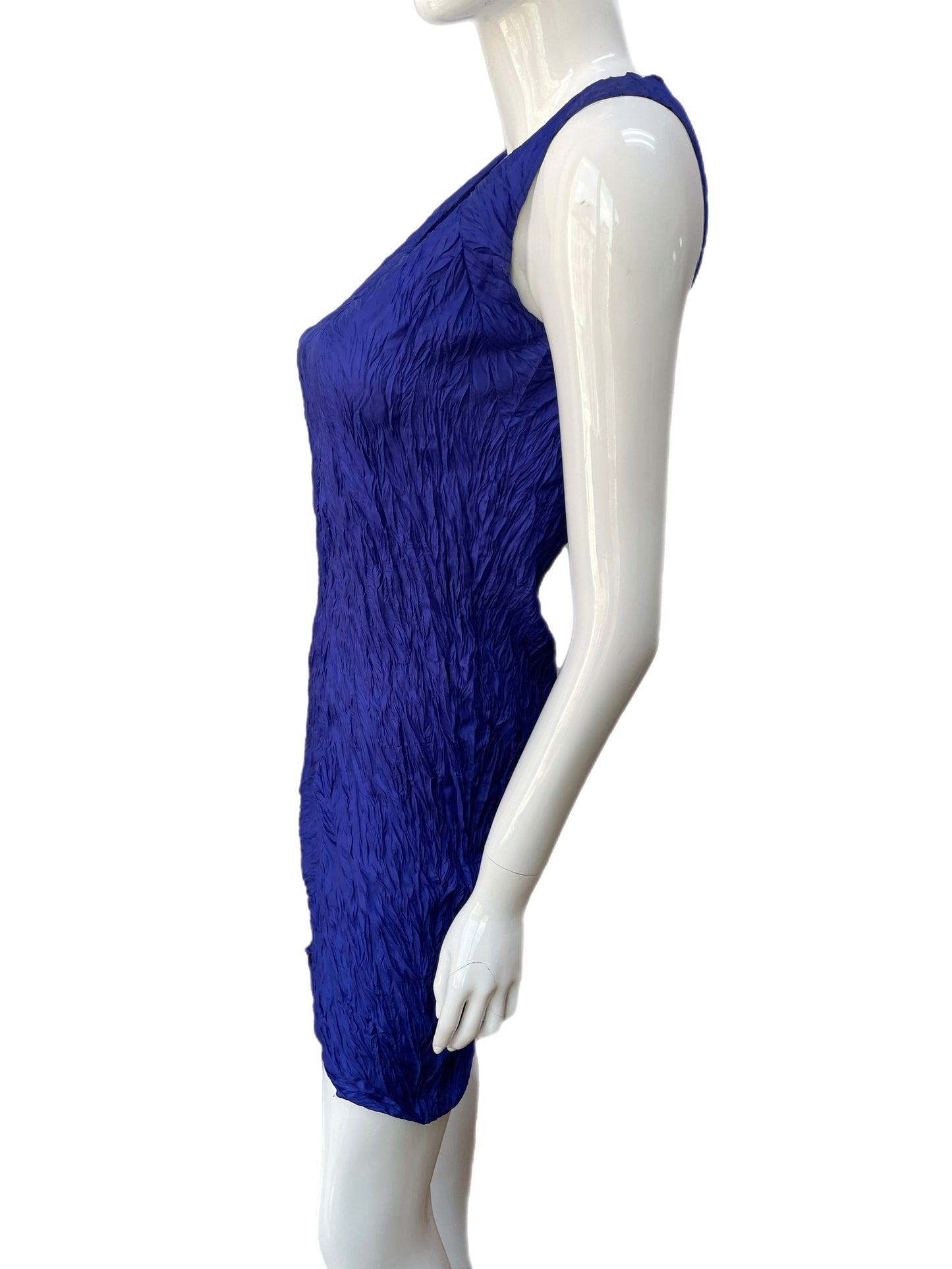 Issey Miyake Blue Crinkle Dress