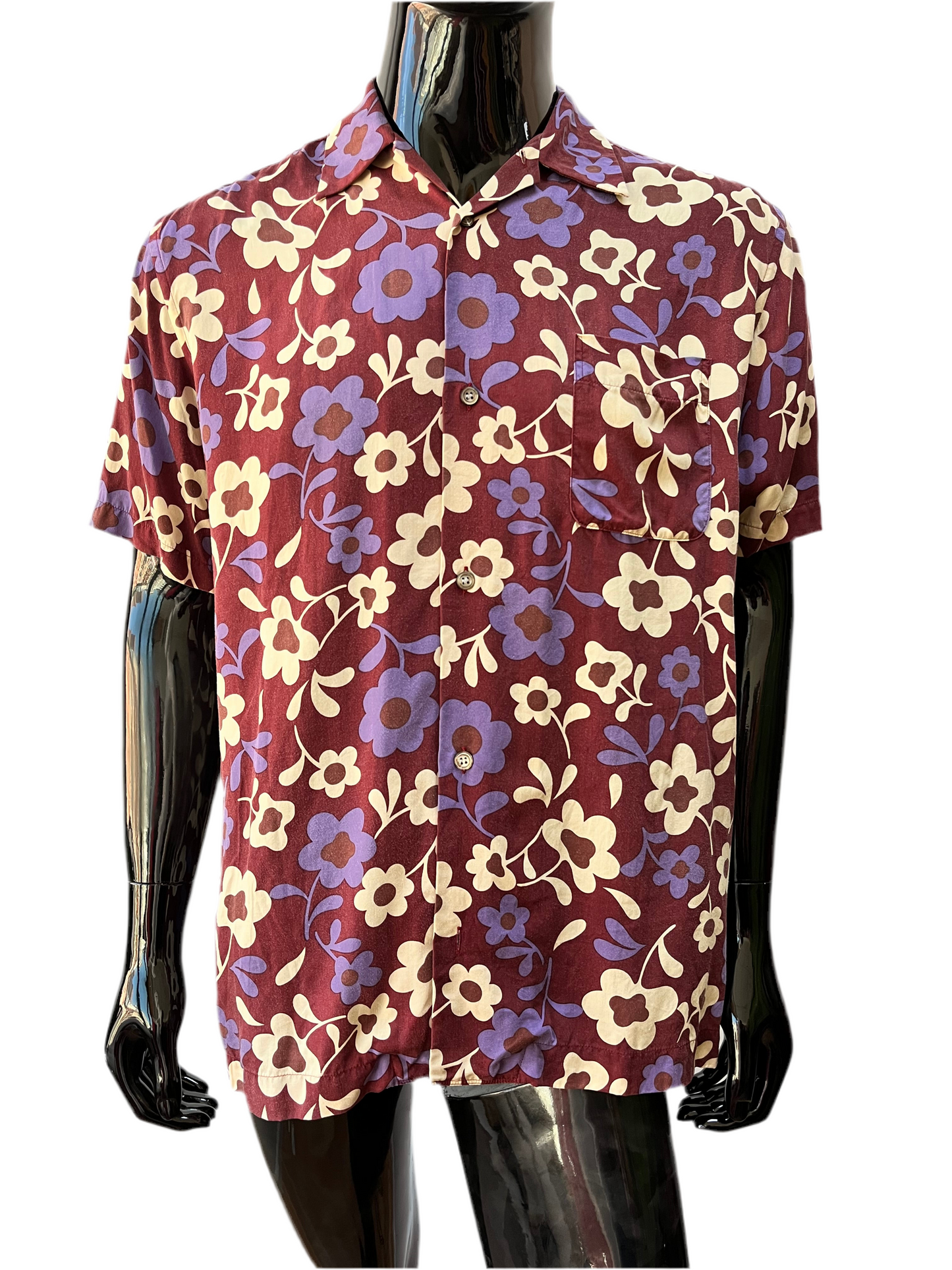 90’s Monsieur Nicole Floral Camp Shirt