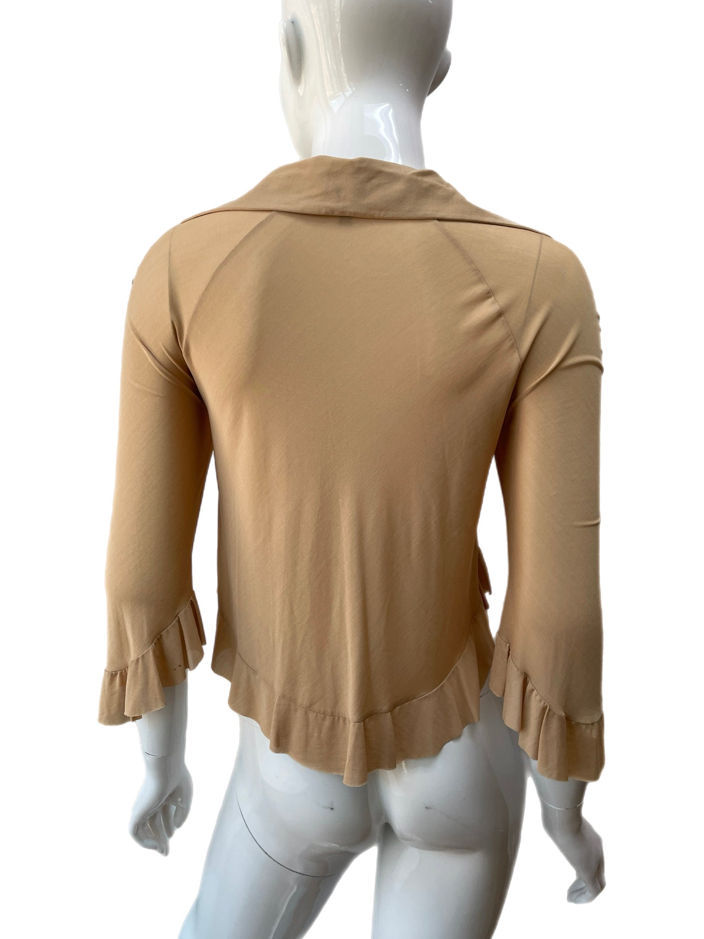 Gucci Beige Silk Pussy Bow Shirt