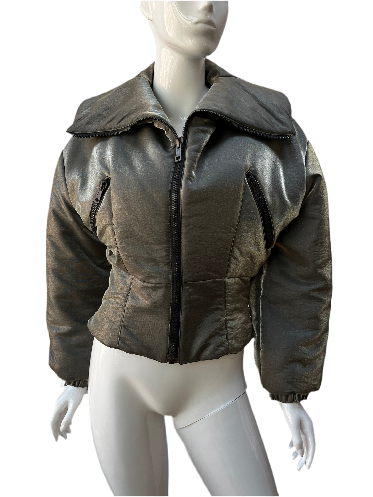 State of Claude Montana Iridescent Puff Jacket