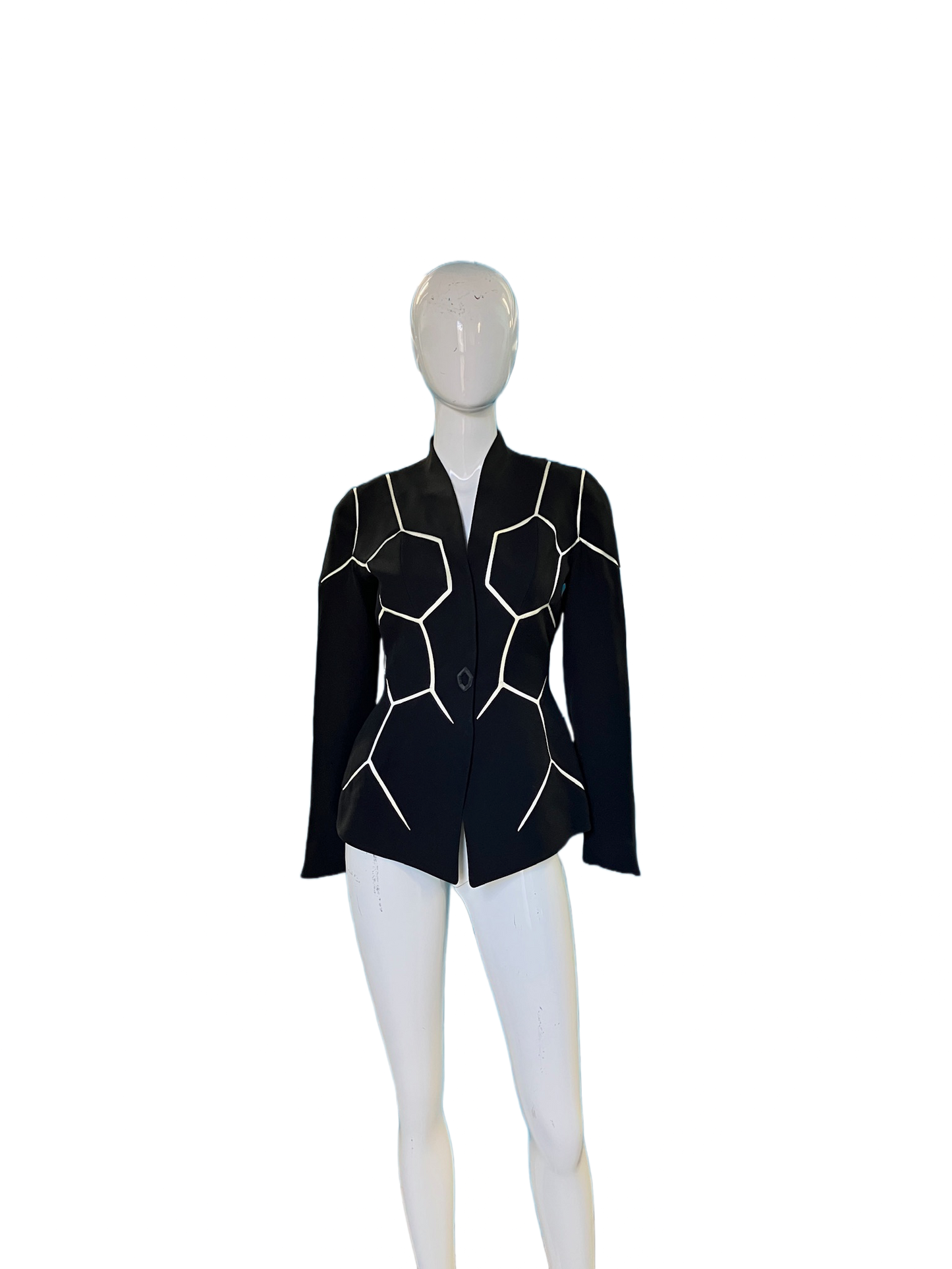 Thierry Mugler 1990’s black & White Soccer Ball Blazer