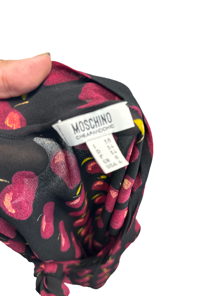 Moschino Apples Mesh Sleeveless Top