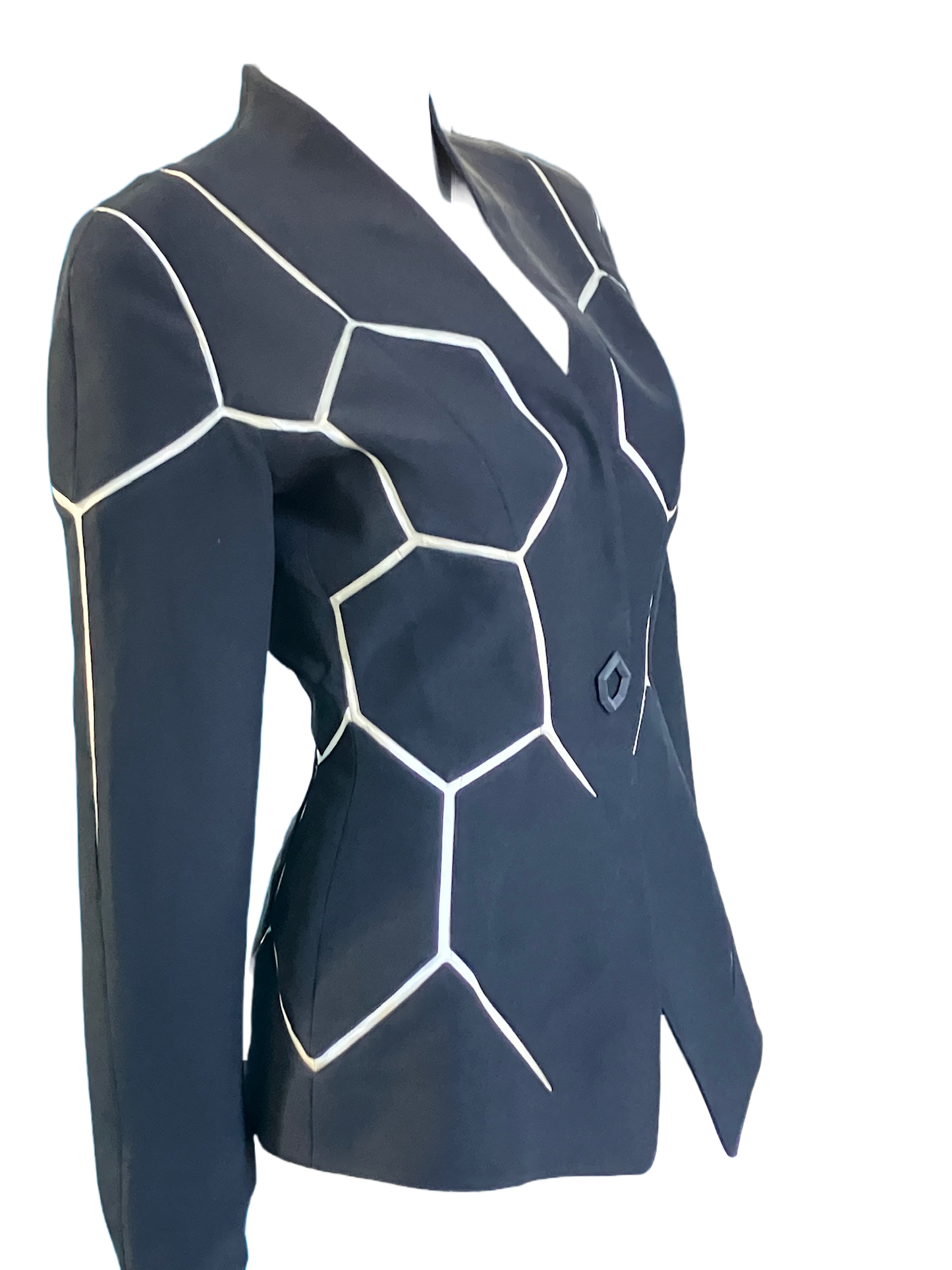 Thierry Mugler 1990’s black & White Soccer Ball Blazer