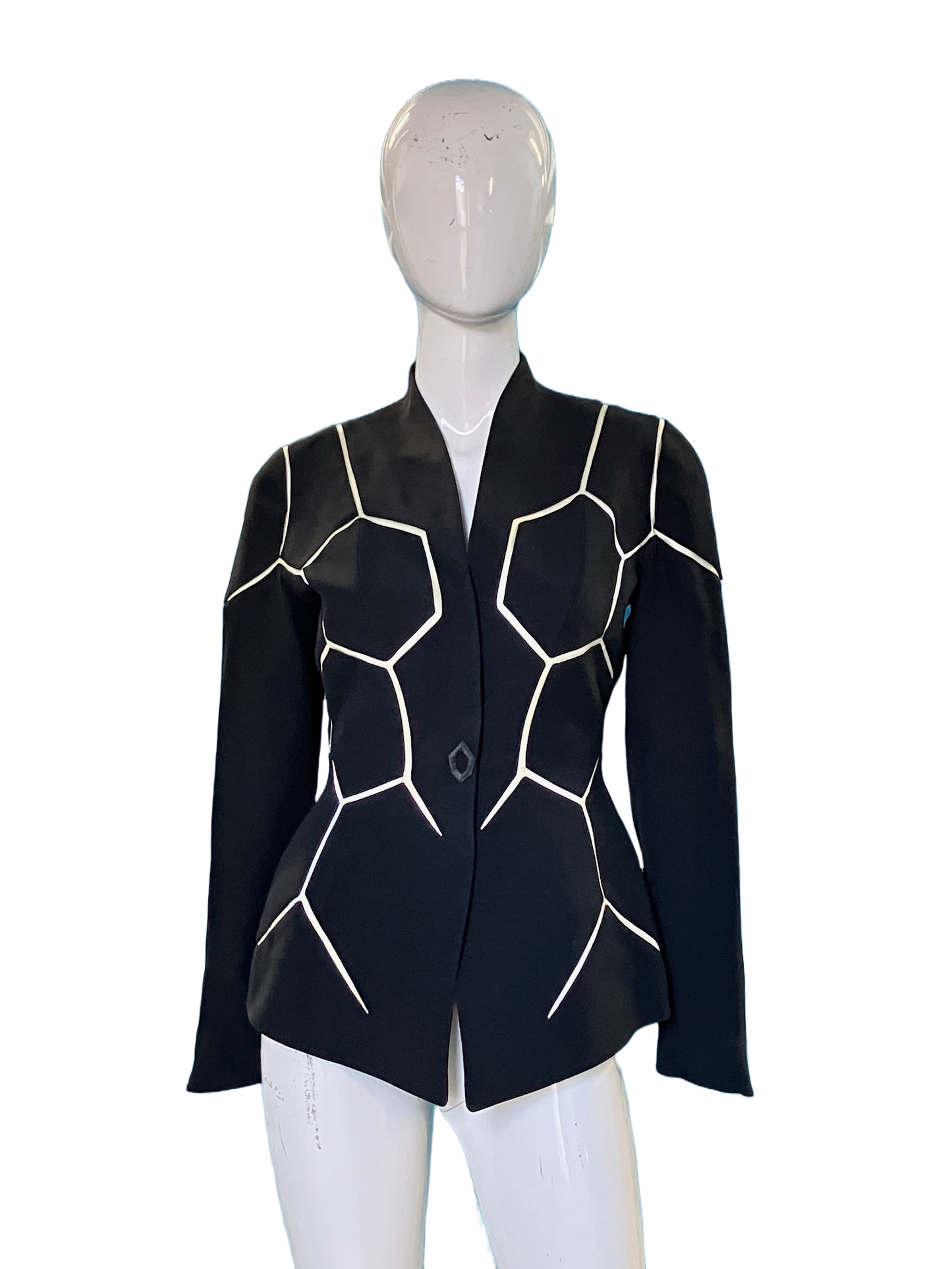 Thierry Mugler 1990’s black & White Soccer Ball Blazer