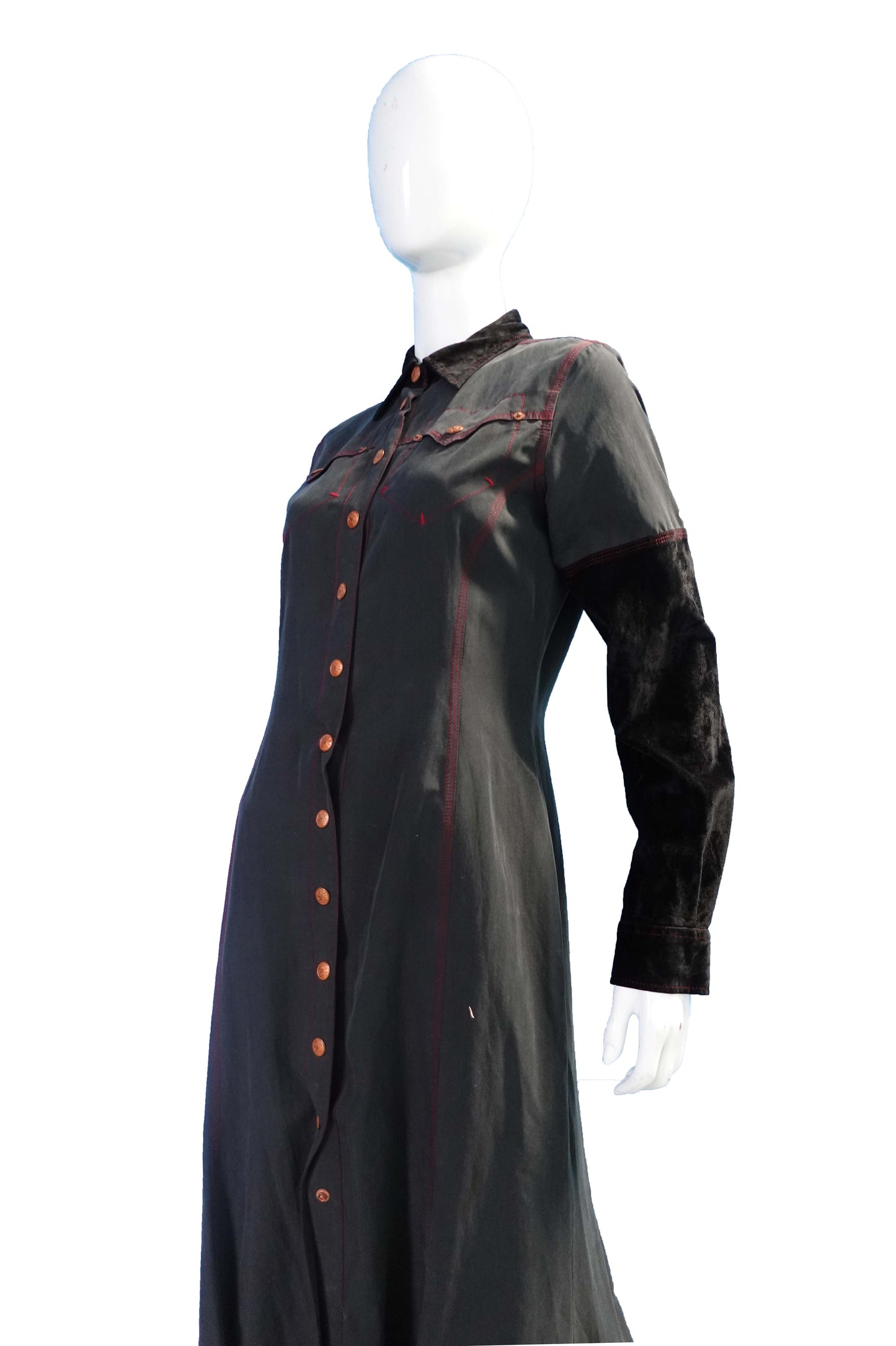 Gaultier Jean’s 90s Western Snap button Dress