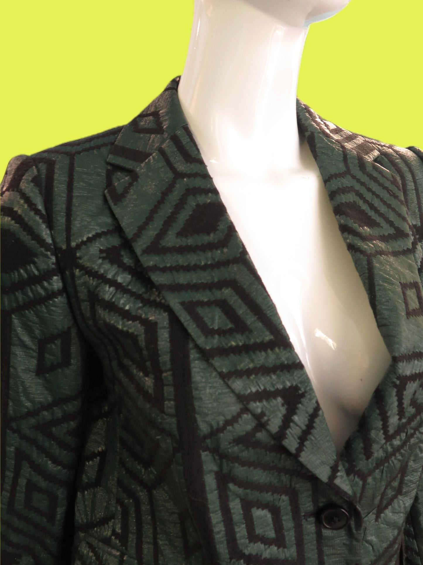 Dries Van Noten Diamond Print Jacquard Blazer