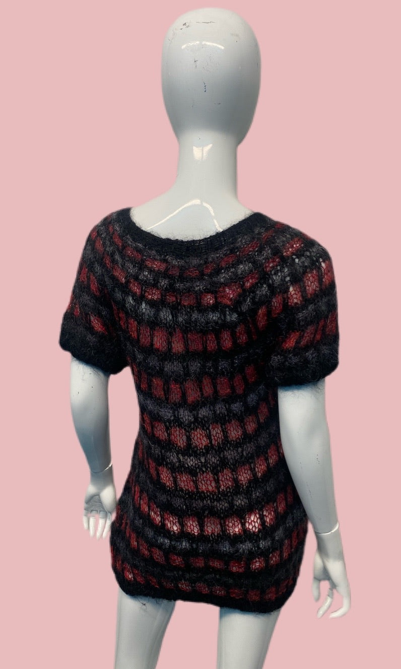 Junya Watanabe x Comme Des Garçons spiderweb Mohair Tunic Sweater