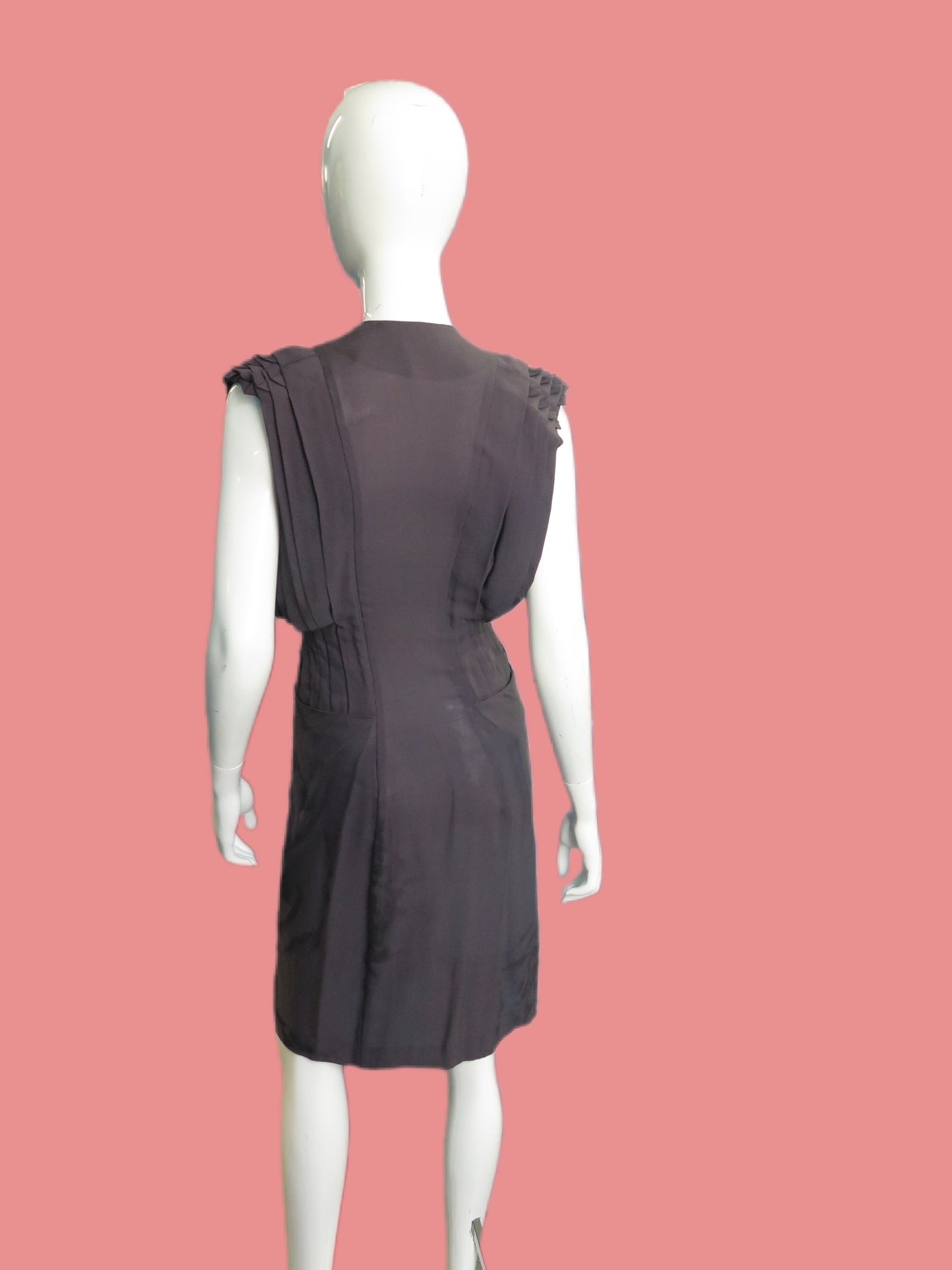 Calvin Klein Collection Smoke Silk Jacquard Kimono wrap Dress