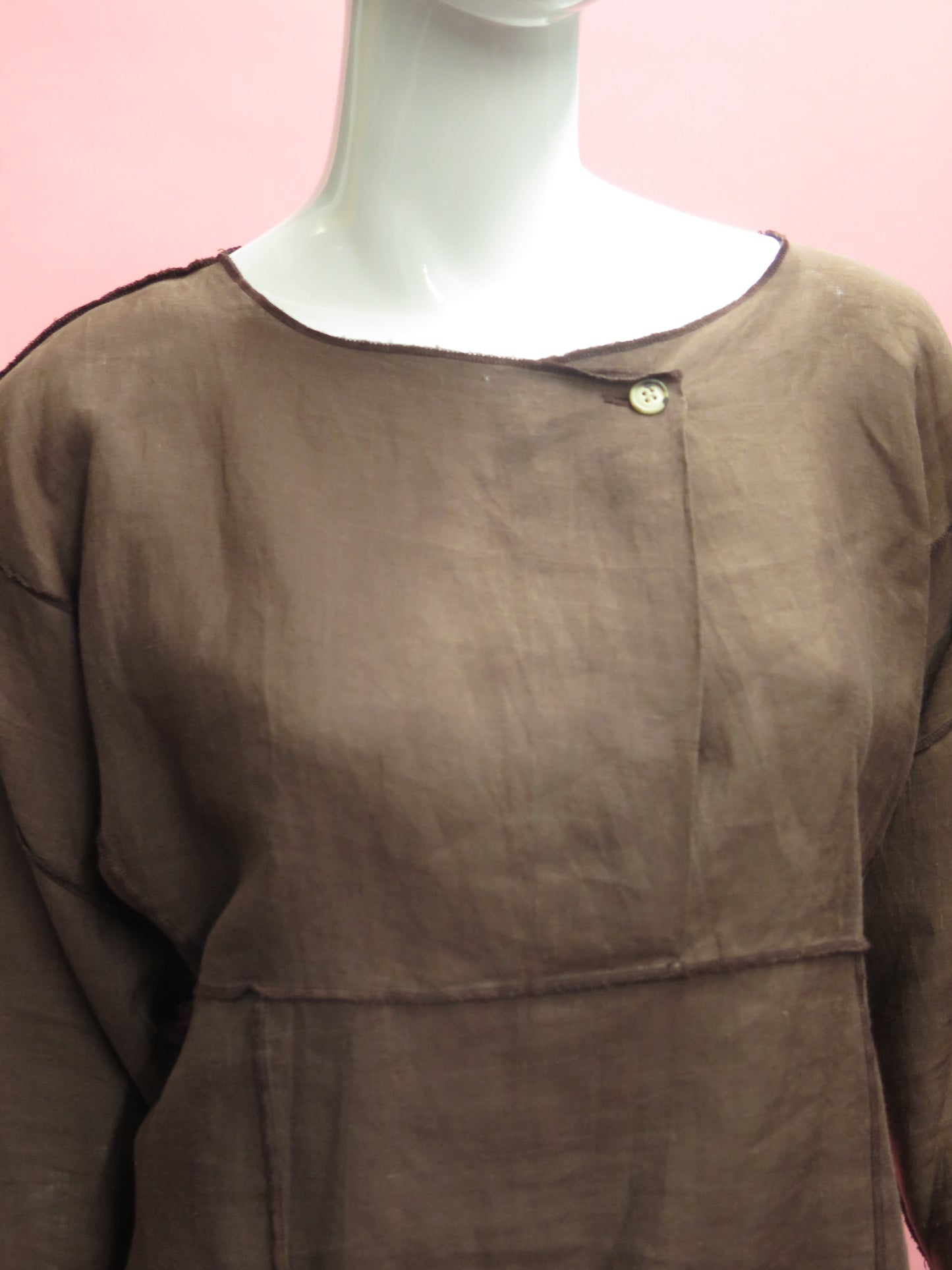 1980’s Tommy Hilfiger for Click Point Patchwork Linen Top