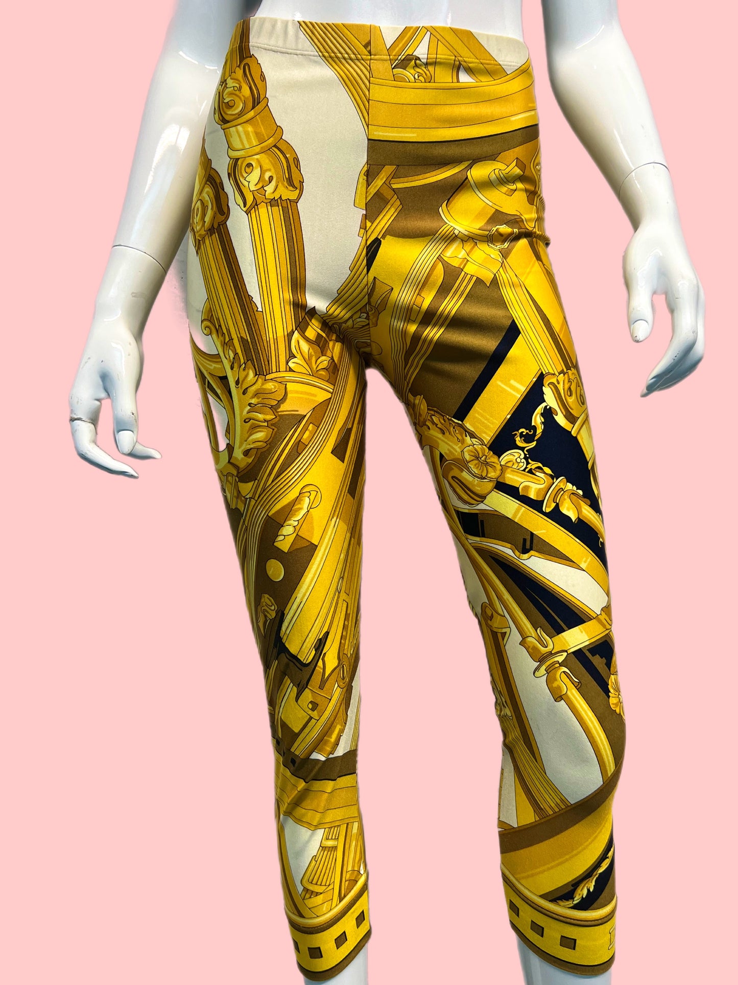 1990’s Hermes Silk Baroque Stretch Pants