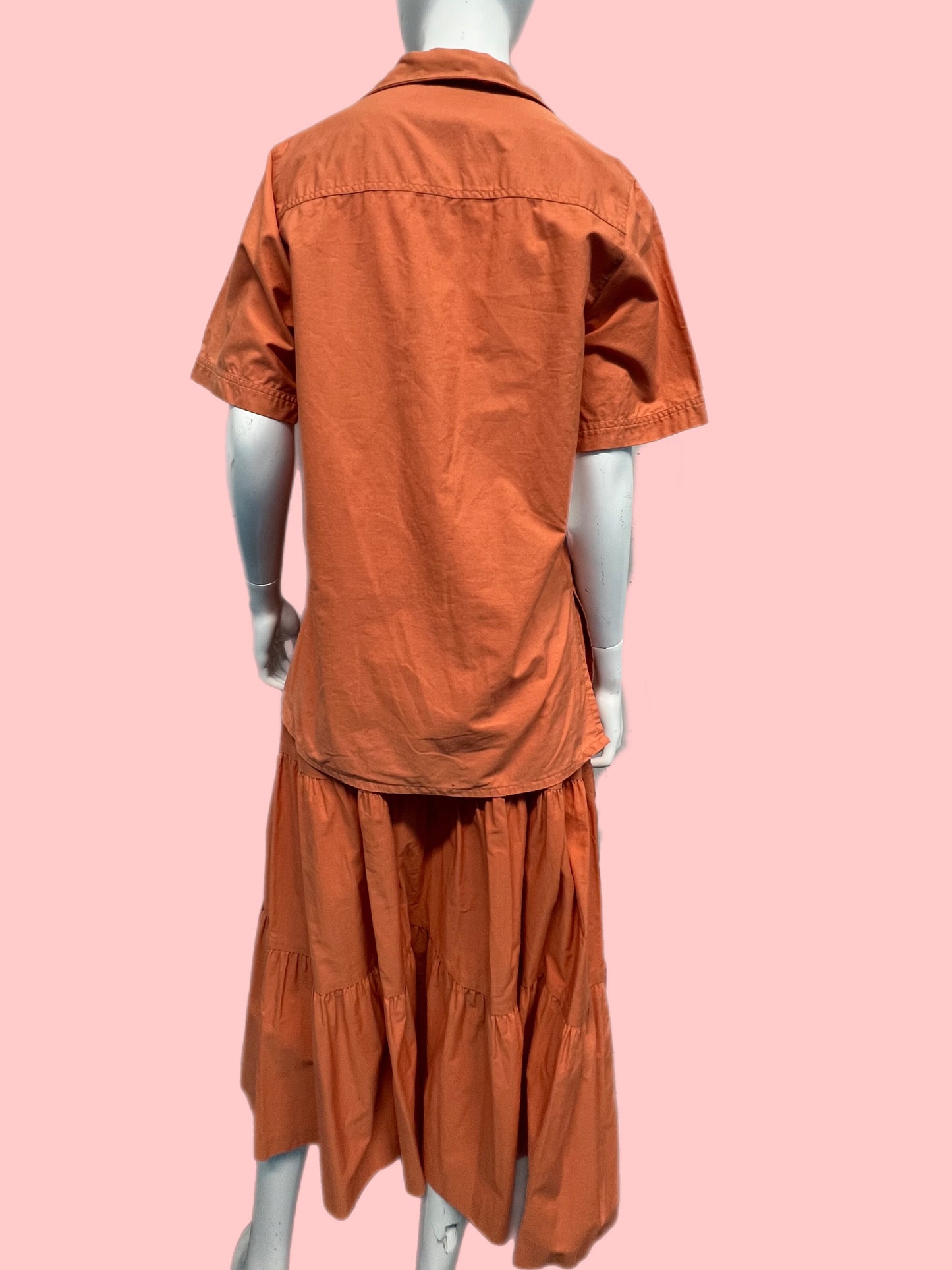 1980’s Guy Laroche Terracotta Peasant Skirt Set