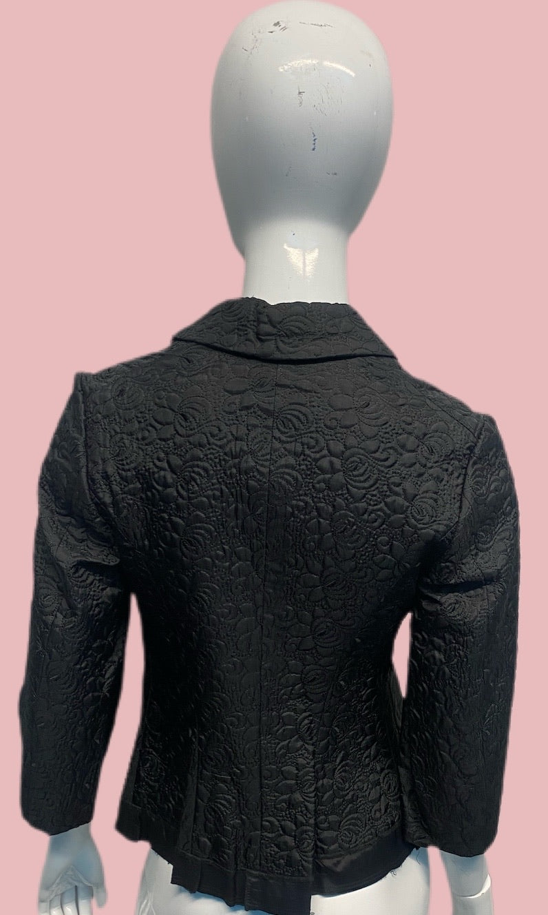 Comme Des Garçons Quilted Floral jacquard Cropped Blazer