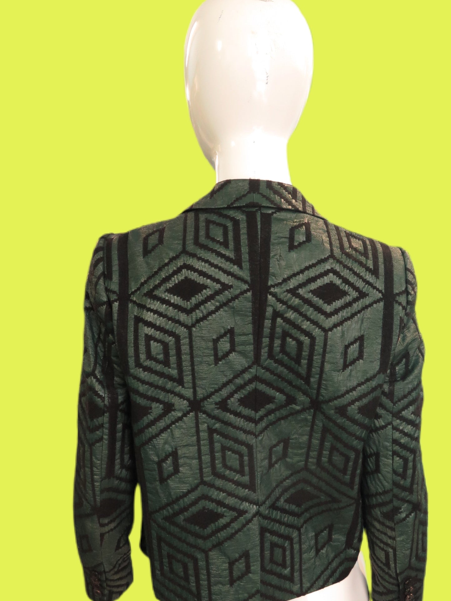 Dries Van Noten Diamond Print Jacquard Blazer