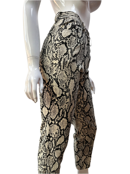 Emanuel Ungaro Snake Print High-Waisted Pants