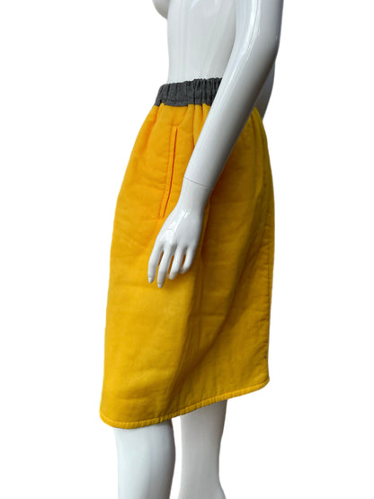 Comme des Garçons Yellow Padded Hakama Shorts