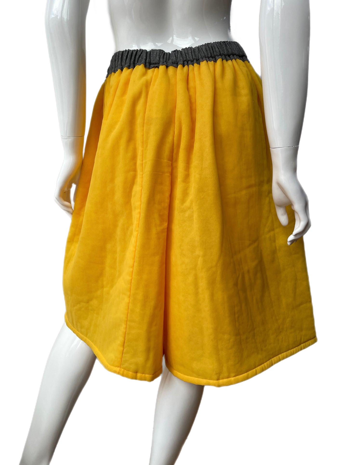 Comme des Garçons Yellow Padded Hakama Shorts