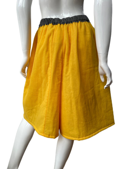 Comme des Garçons Yellow Padded Hakama Shorts