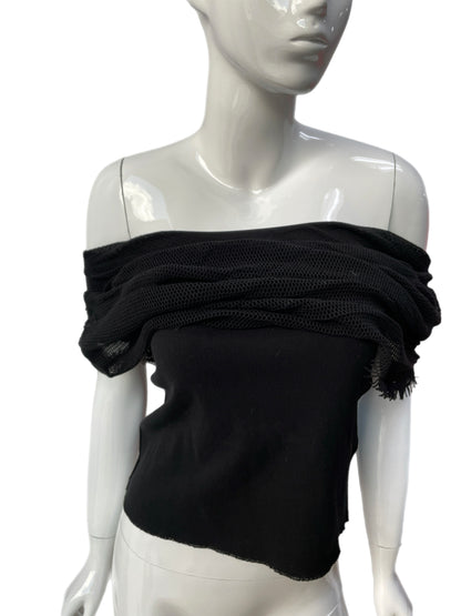 APOC Issey Miyake Convertible Black Mesh Hooded Shirt