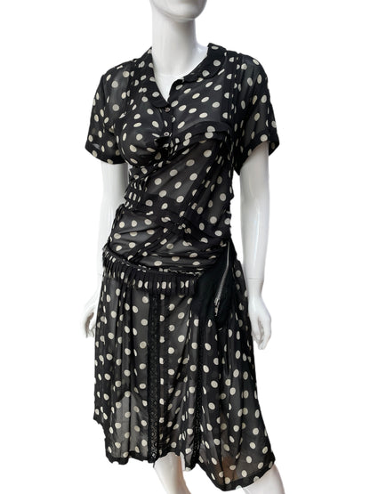 Junya Watanabe Comme Des Garçons Asymmetrical Polka Dot Dress