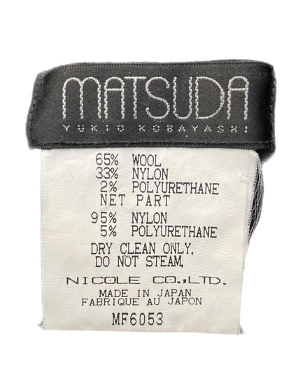 Matsuda Cropped V-Neck Pullover with Netted Sleeve