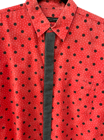 Comme Des Garçons Homme Watermelon Polka Dot Dress Shirt