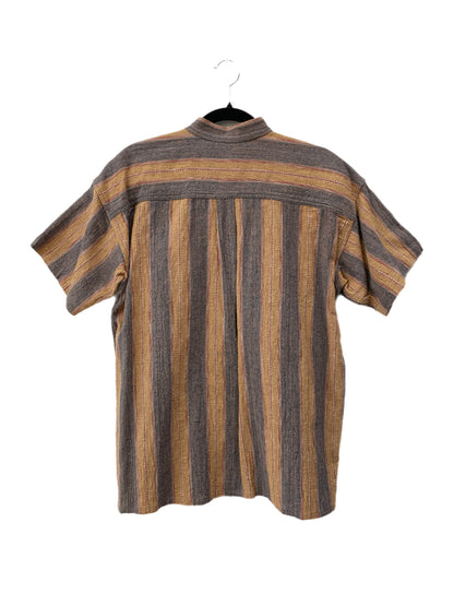 Issey Miyake Plantation Short-Sleeved Striped Camp Shirt