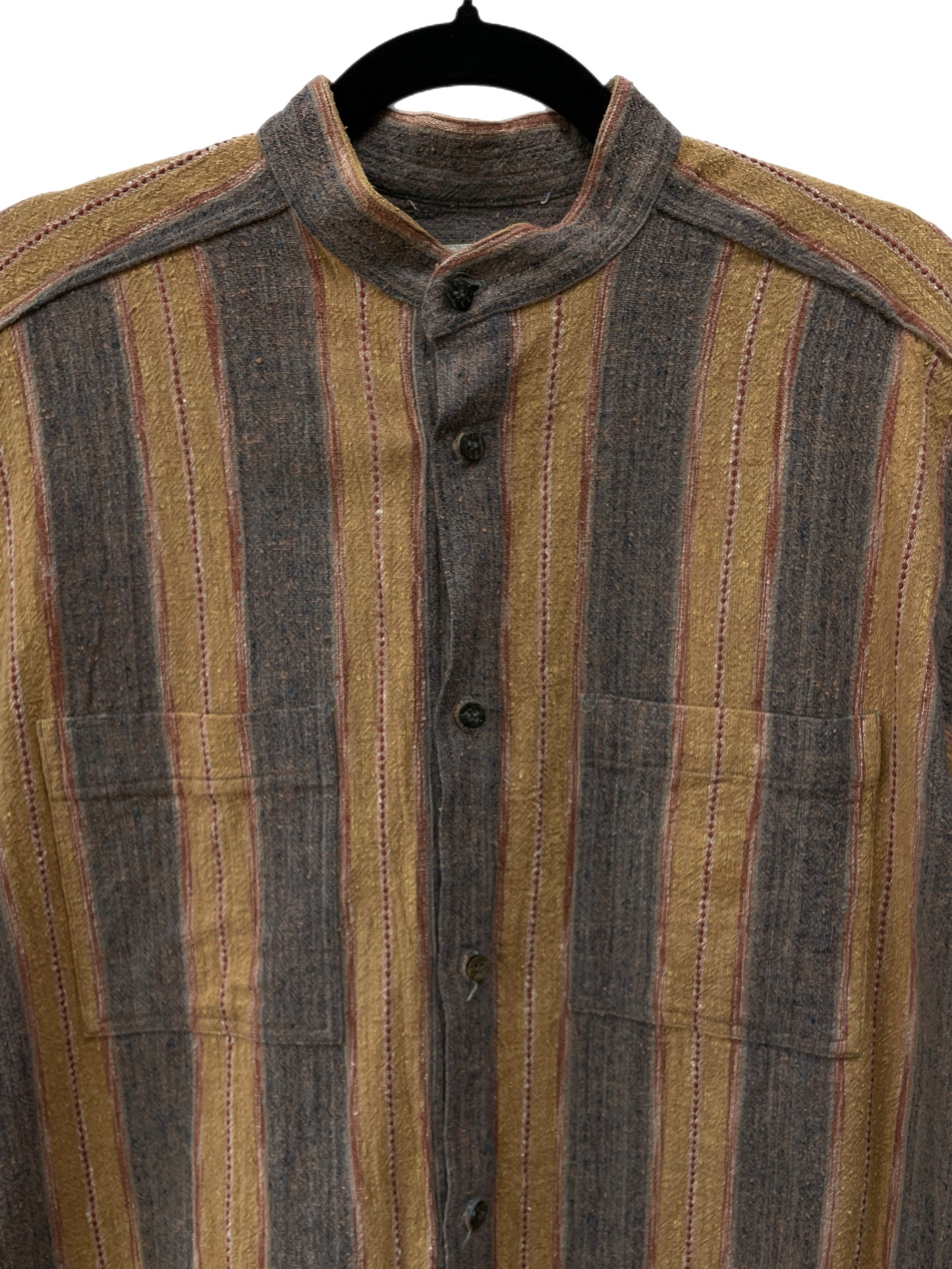 Issey Miyake Plantation Short-Sleeved Striped Camp Shirt