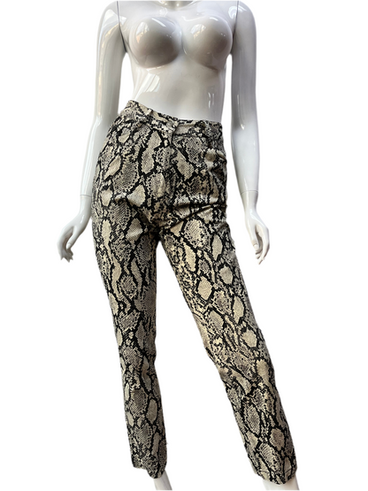 Emanuel Ungaro Snake Print High-Waisted Pants