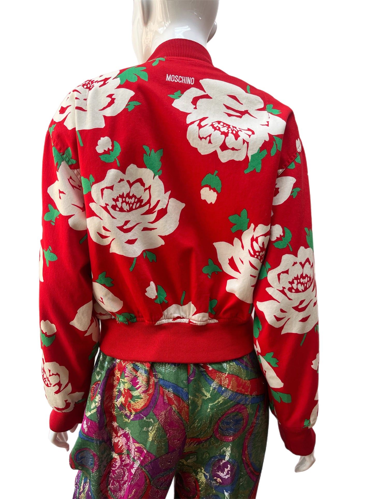 Moschino Jeans Floral Bomber Jacket