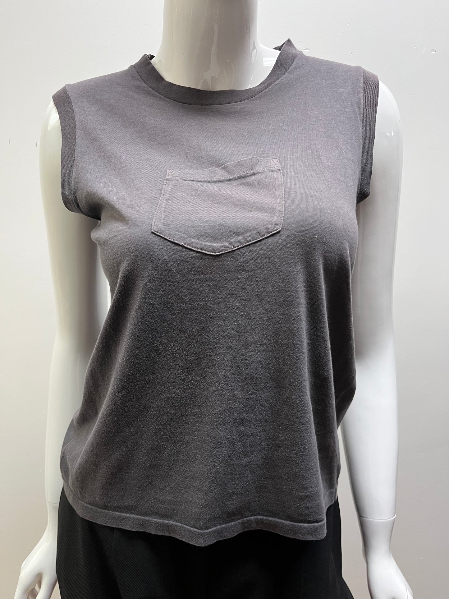 90’s Margiela Pocket Washed Gray Tank Top