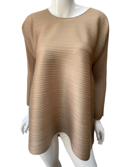 Issey Miyake Pleats Please Golden Tunic Blouse