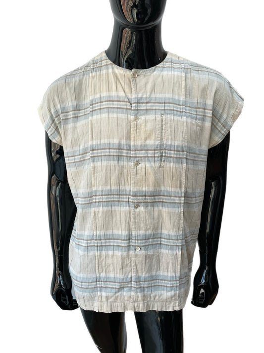 Issey Miyake Men's Striped Sleeveless Tunic