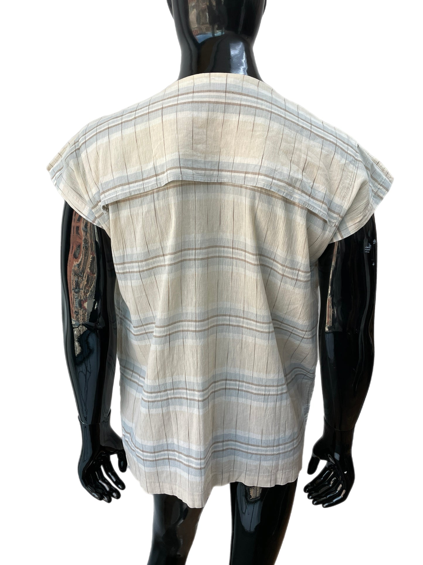 Issey Miyake Men's Striped Sleeveless Tunic