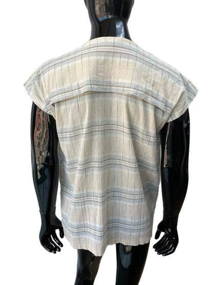 Issey Miyake Men's Striped Sleeveless Tunic