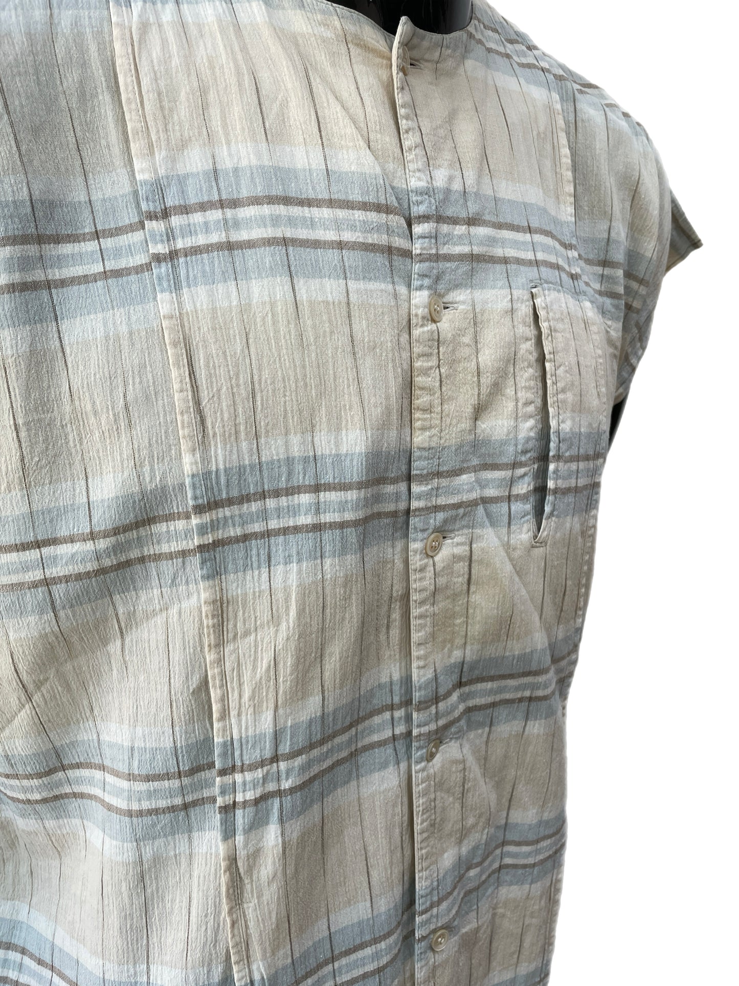 Issey Miyake Men's Striped Sleeveless Tunic