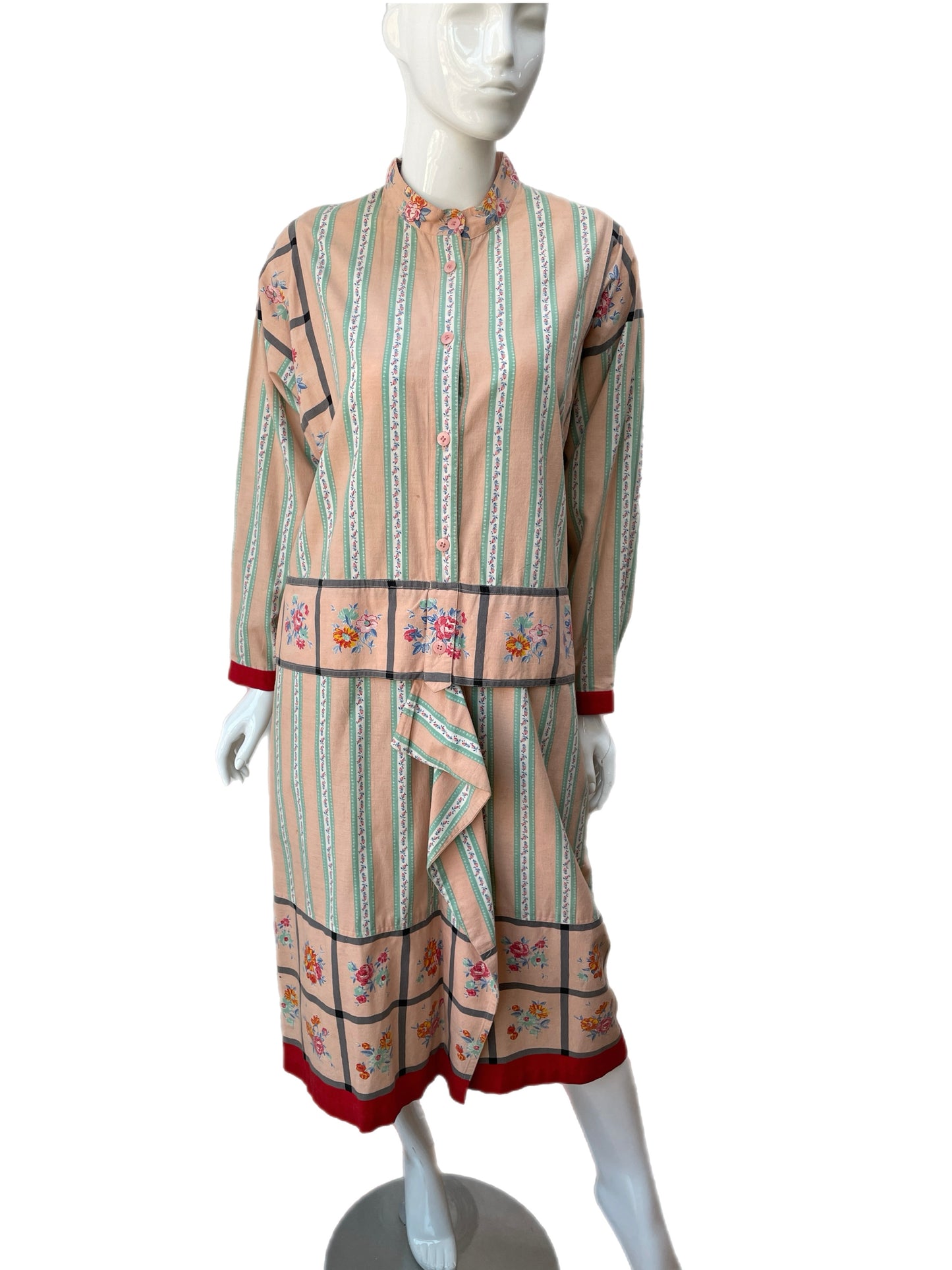 I.S. Issey Miyake Vintage Wallpaper Print Tunic Dress