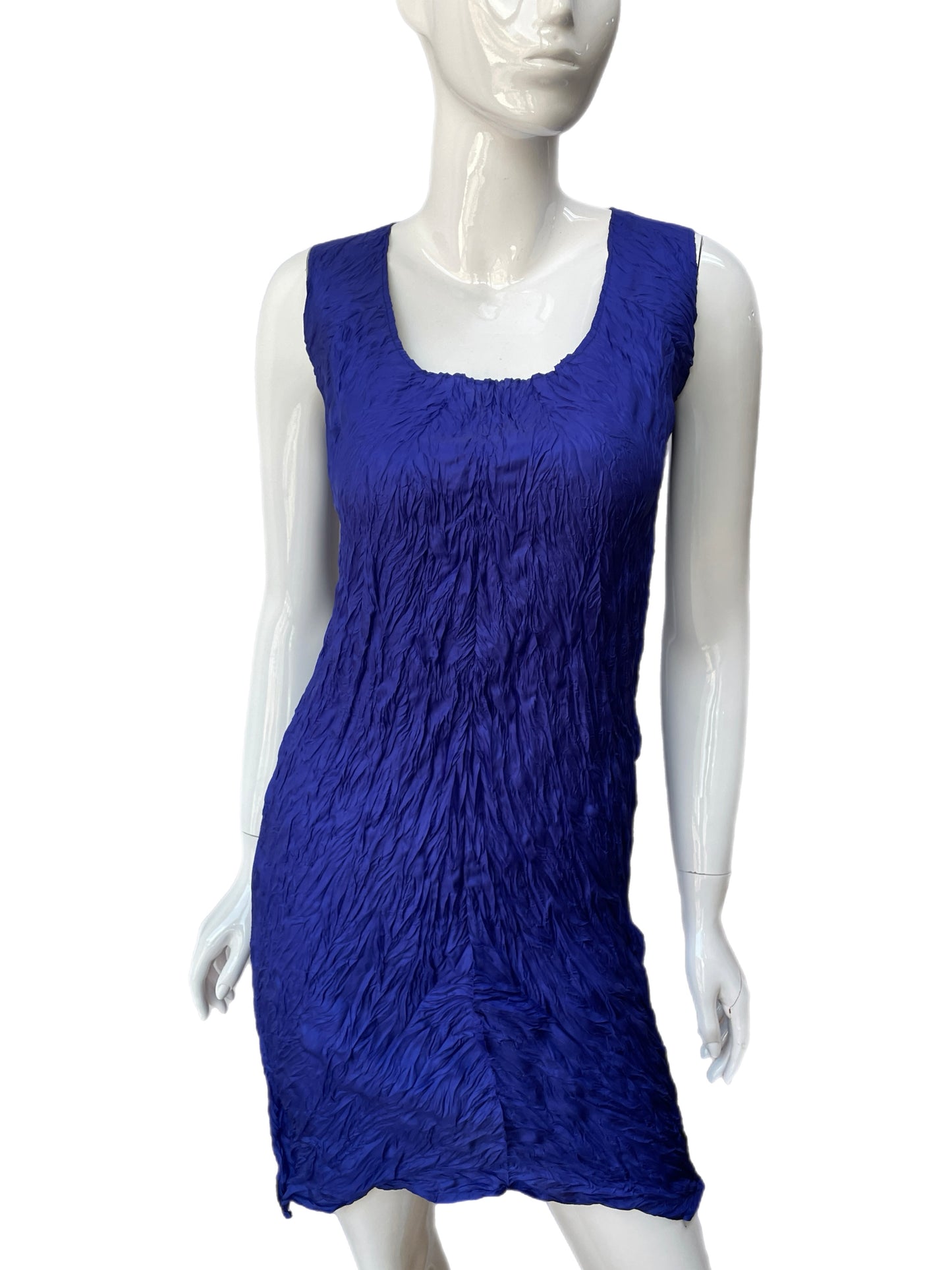 Issey Miyake Blue Crinkle Dress