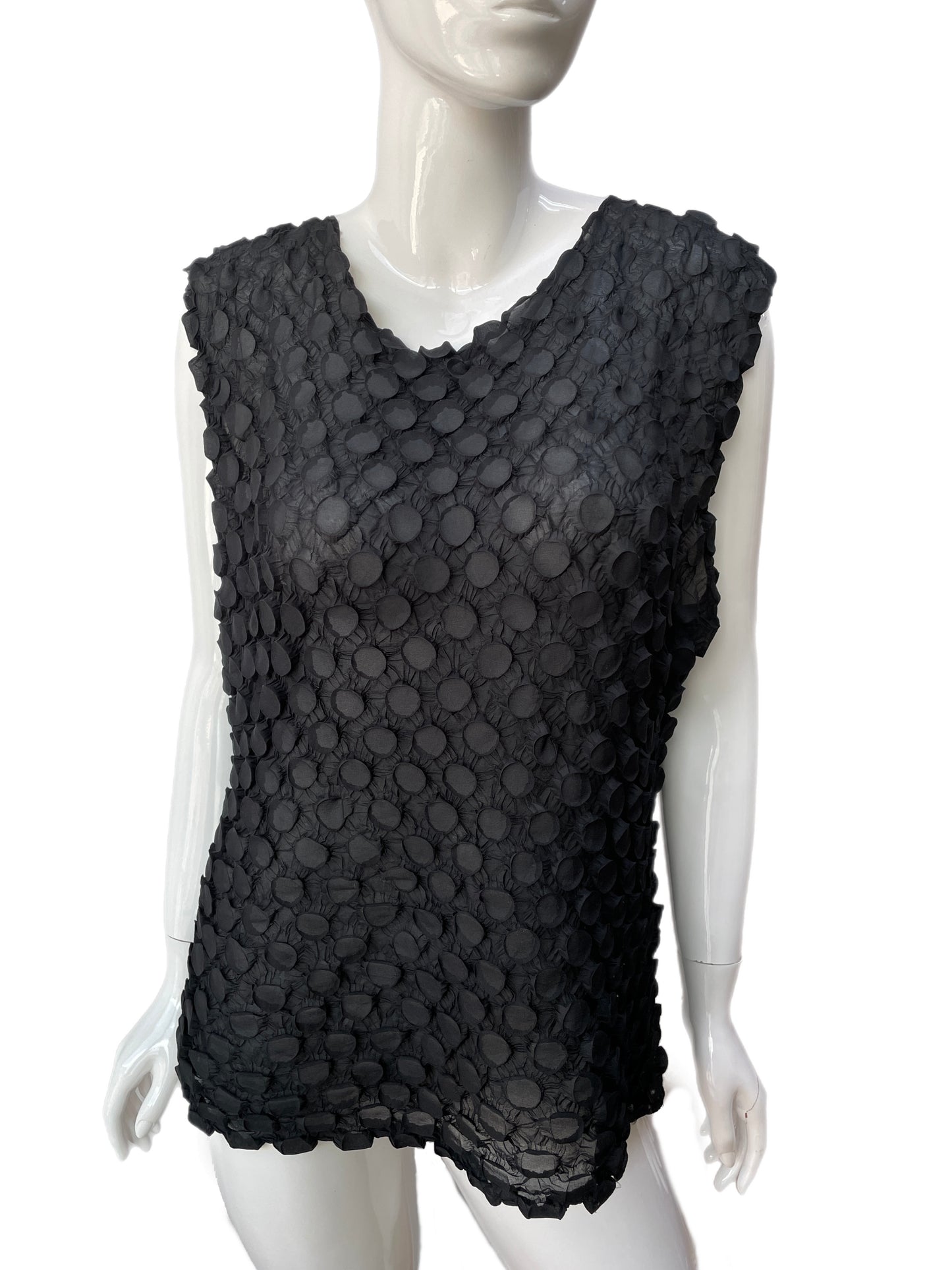 Issey Miyake Black 3D Suckers Tank Top