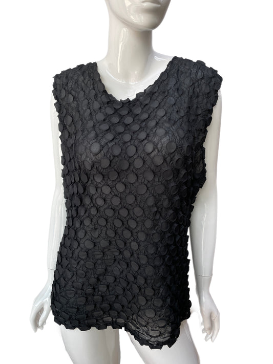 Issey Miyake Black 3D Suckers Tank Top