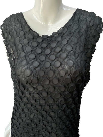 Issey Miyake Black 3D Suckers Tank Top
