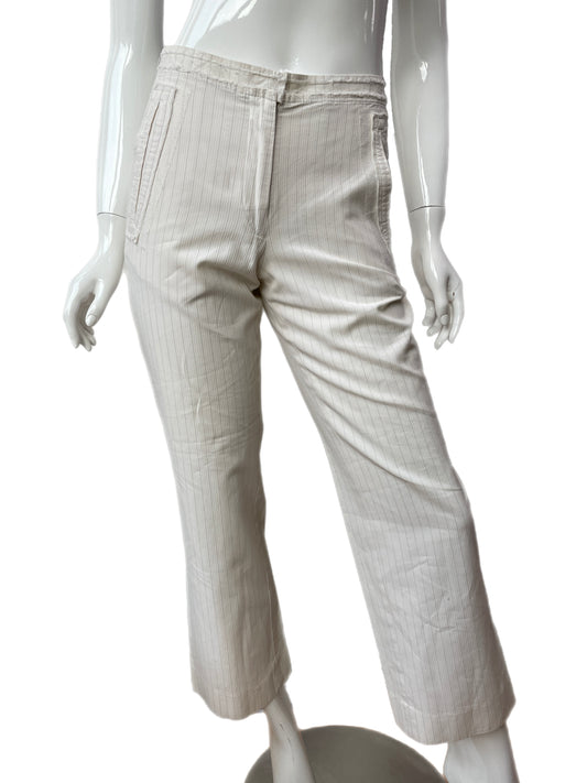 Maison Margiela White Pinstriped Pants