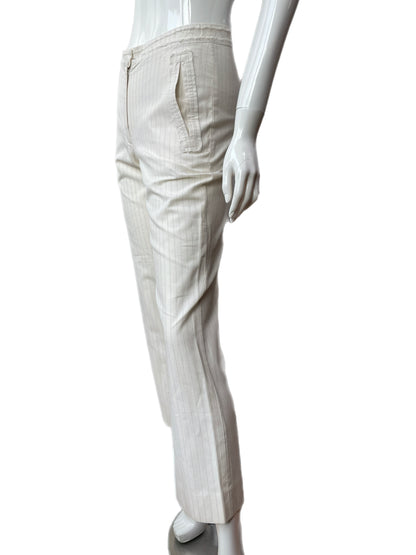 Maison Margiela White Pinstriped Pants