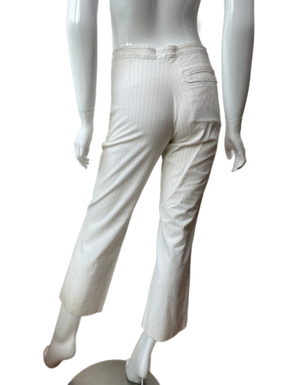Maison Margiela White Pinstriped Pants