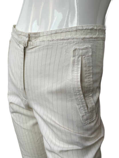Maison Margiela White Pinstriped Pants