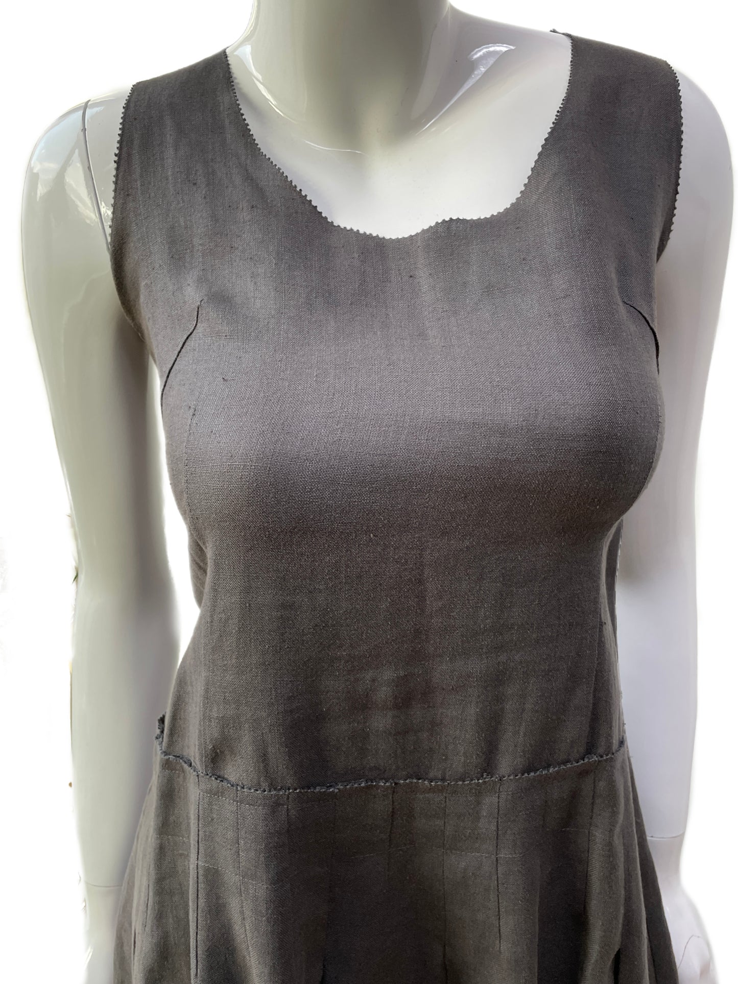 Clements Ribeiro Grey Linen Tank Dress