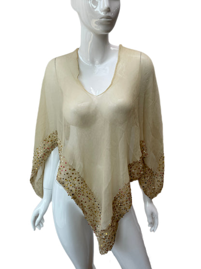Twin-Set Simona Barbieri Sequin poncho Top