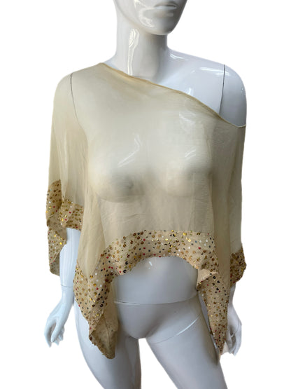Twin-Set Simona Barbieri Sequin poncho Top